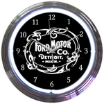 Ford Motor Company 1903 Heritage Emblem Neon Clock 8FRDMC. Fixed Price $84.99.