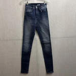 Rokker Tech Denim Women's Size 26/34 Dark Wash High Waisted Slim Jeans. Fixed Price $73.00.