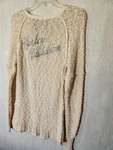 Womens Harley Davidson Long Sleeve Open Knit Sweater Xl Ivory Embroidered Logo. Fixed Price $34.00.
