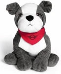 Mini Cooper Bulldog Stuffed Animal Plush Toy Grey White Red Bandanna 80452465960. Fixed Price $36.00.