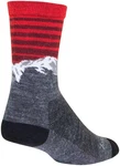 Sockguy Summit Wool Socks - 6" Crew Large Gray/red/white. Fixed Price $19.28.