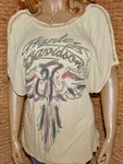 Harley Davidson M/l Eagle Crochet Relaxed Short Dolman Sleeve Tee Top Shirt. Fixed Price $18.99.