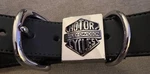 Harley-davidson Double Buckle Genuine Leather Belt Mens Size 30 98753-94VM. Fixed Price $65.00.