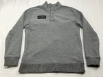 Harley-davidson Sweater Mens Medium Gray 1/4 Snap Mock Neck Fleece Lined L/s. Fixed Price $35.40.