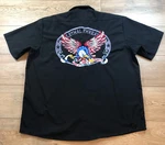Lethal Threat Motorgear Button Shop Shirt Embroidered Eagle Garage Work Mens Xxl. Fixed Price $24.34.