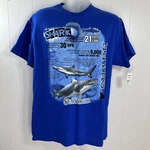 Shark Sea World T-shirt Size Large Blue- Rare Design Very Cool!. Fixed Price $12.99.