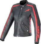 Alpinestars Stella Dyno Leather Jacket Black Haute Red 3113924-1346-2X 2XL. Fixed Price $619.95.