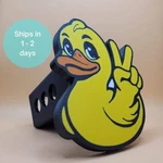 Peace Sign Duck Trailer Hitch Cover - Fits 2 Inch Receiver Made Usa. Fixed Price $39.00.