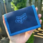 Vintage Y2K Fox Racing Blue & Black Hook Loop Tri-fold Wallet. Fixed Price $25.37.