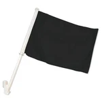 Dozen Black 12X15IN Double-sided Solid Color Sublimated Window Car Flags. Fixed Price $38.95.
