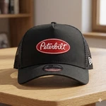 Peterbilt Logo Embroidered Trucker Hat Black Mesh Adjustable Snapback Cap. Fixed Price $24.85.