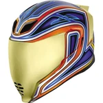 Blue/orange/gold Sz Icon Airflite Centro Full Face Helmet. Fixed Price $252.00.