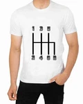 Six Speed Gear Shift Photo Art Drawing Shirt For Men Apparel. Fixed Price $14.84.