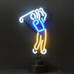 Golfer Neon Sculpture - Club Links Fore!!! Glass Tubes Lamp Sign. Fixed Price $109.97.