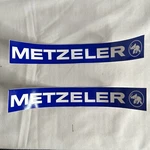 2 Metzeler Logo Promotional Stickers - 7 X 1 Motorcycle Racing Tires. Fixed Price $6.00.