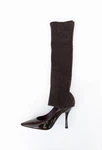 Louis Vuitton Vintage Leg Warmer Chocolate Brown Heels Shoes Sz 36. Fixed Price $624.19.