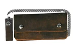 Leather Biker Billfold Chain 8" Wallet Distressed Brown. Fixed Price $36.99.