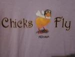 Nwot - Chicks Fly Aviation Image Ladies Size Lavender Short Sleeve Tee. Fixed Price $7.49.