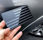 Lfparts Usa Embossed Stainless Steel Metal Flag For Cars, Trucks 5X3, Black. Fixed Price $17.10.