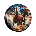 Retro Horses Flag Spare Tire Cover For Trailer Camper Rv Suv - Cute Funny Whe.... Fixed Price $30.16.