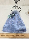 Nwt Dsg Girl's Youth Cable Pom Beanie Blue Pink Winter Cozy Warm. Fixed Price $7.95.