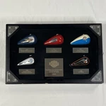 2006 Harley Davidson Collectible Mini Gas Tank Set Glass Display Case Shadowbox. Fixed Price $75.99.