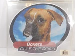 Pet Tatz Boxers Rule The Road Auto Window Decal 11" Wide. Fixed Price $24.99.