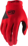 100-PERCENT Ridecamp Youth Gloves Red Md. Fixed Price $29.95.