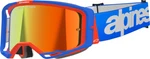 Alpinestars Vision 8 Mx Atv Goggles - Wordmark Blue/orange Red Mirror Lens. Fixed Price $74.95.