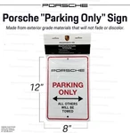 Genuine Porsche "parking Only" Sign Official Oem Merchandise PNA-701-001-01. Fixed Price $54.95.