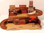 Vtg 1979 Hot Wheels City Sto-n-go Playset Toy Mattel Fold Up Garage Fire Station. Fixed Price $62.95.