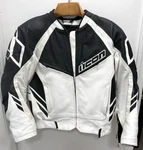 Icon HYPERSPORT2 Leather Motorcycle Jacket White & Black D3O Armor 52 Large. Fixed Price $179.00.