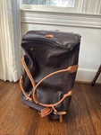 Brics My Safari 21 Cargo Rolling Duffle Faux Crocodile Brown Tan Leather As Is. Fixed Price $125.00.