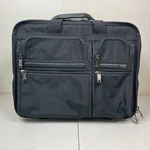 Tumi Alpha 26103D4 Black Nylon Deluxe Expandable Wheeled Rolling Briefcase Bag. Fixed Price $183.49.