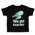Toddler T-shirt This Girl Can Fly Ball Cotton Boy & Clothes Funny Tee. Fixed Price $17.99.