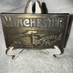 Vintage Winchester Repeating Arms Brass Belt Buckle Men. Fixed Price $9.25.