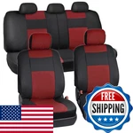 Bdk OS-409-RD-AAM Black Red Synthetic Leather Seat Covers For Car Suv Van. Fixed Price $73.54.