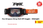 New Fox Air Space Stray Roll Off Dirt Bike Goggles Orange Road Motocross. Fixed Price $63.45.