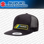 New Team Suzuki Mx Motocross Hat Black Snap-back Trucker 990A0-17161. Fixed Price $32.85.