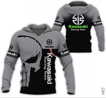 Personalized Kawasaki Racing Team All Over Printed 3D Hoodie, Size S-5XL. Fixed Price $37.99.