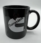 Black Cummins Ceramic Coffee Cup. Fixed Price $10.99.