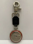 Vtg Ford Mustang Silver Tone 48MM Pocket Watch W/flip Cover & Clip Needs Battery. Fixed Price $49.99.