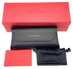 Valentino Authentc Sunglasses Eyeglasses Outer Box Leather Case Silk Pouch Docs. Fixed Price $39.00.