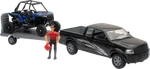 New Ray Toys Pick Up Fits Truck W/ Polaris Rzr XP1000 - 1:18 Scale Black/blue. Fixed Price $56.99.
