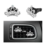 Yourkar 2 Pcs Bling Car Air Vent Clips, Crystal Rhinestone Crown White. Fixed Price $17.23.