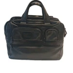 Tumi Expandable Weekender / Go Bag Black Leather Briefcase 96141D4 Read Desc*. Fixed Price $144.22.