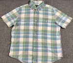 Ralph Lauren Shirt Mens Large Indian Madras Plaid Short Sleeve Button Down Prep. Fixed Price $26.00.