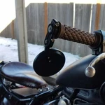 Cafe Racer Black Round Motorcycle 7/8" End Bar Side Mirrors For Honda Suzuki. Fixed Price $18.13.