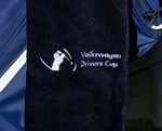 Vw Cotton Trifold Golf Towel W/ "volkswagen Drivers Cup" Logo - Navy. Fixed Price $16.95.
