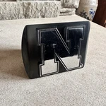 Fanmats Nebraska Cornhuskers Black Metal Trailer Hitch Cover Chrome 3D. Fixed Price $34.99.
